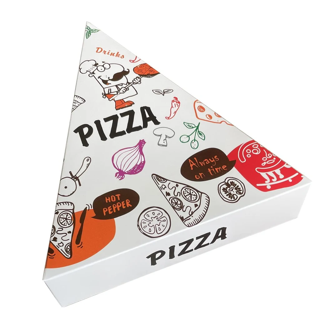 Pizza Box, 12", 14", Custom Size, Kraft Corrugated Pizza Boxes, Customized/Printed Logo Pattern, Insulation/Handle Design