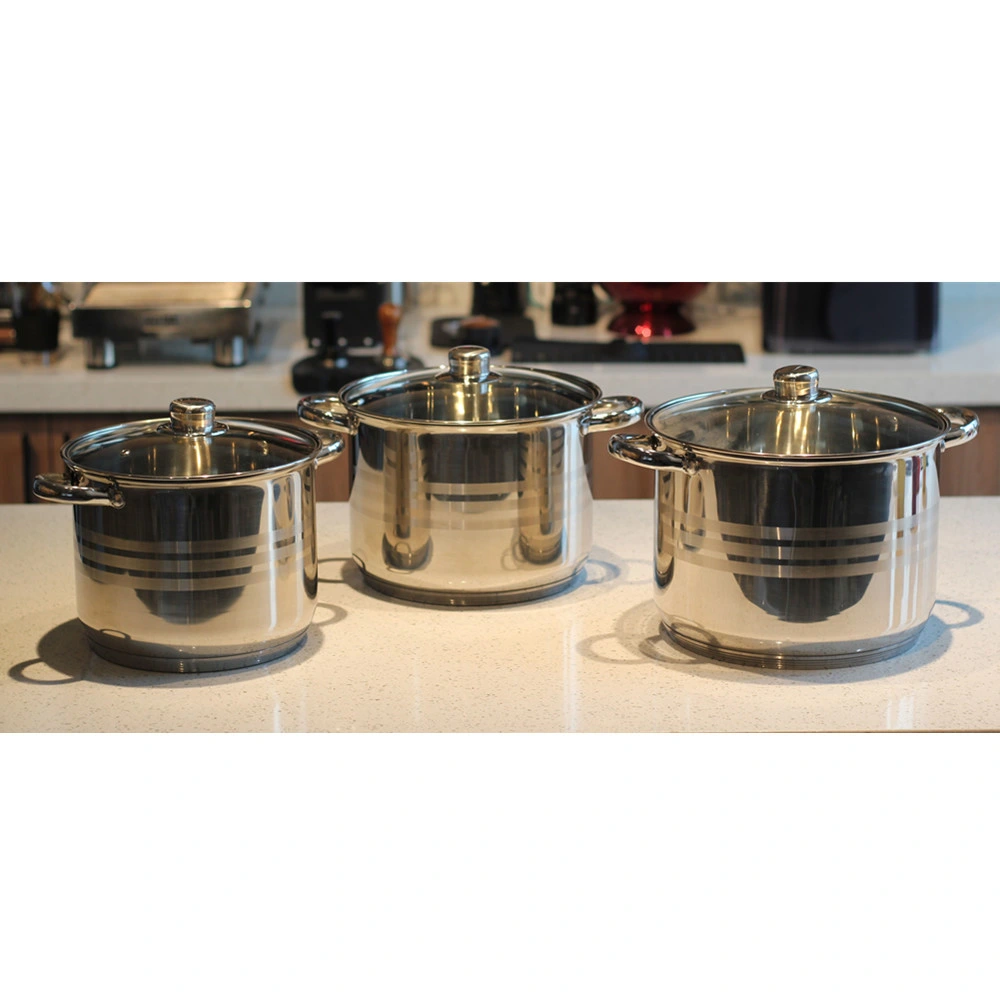 Glass Lid Cookware Stainless Steel Soup Pot Made of Food Grade Nickel Free Stainless Steel Stock Pot