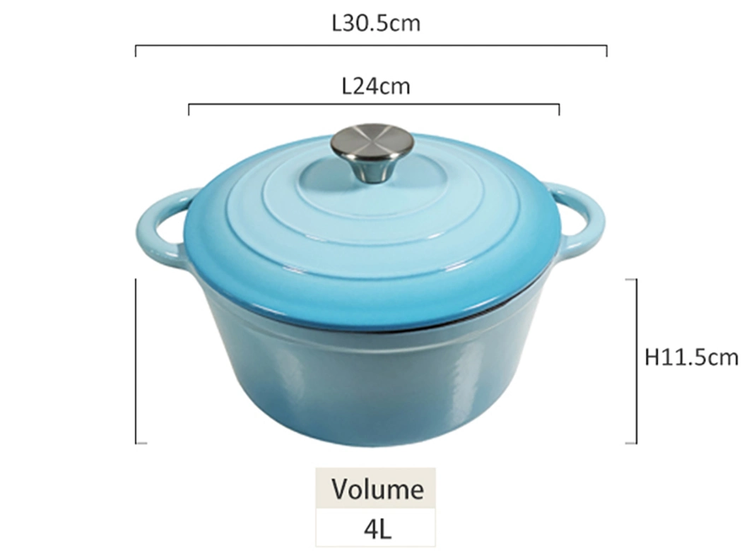 High Quality OEM Design Cast Iron Cookware Set/Non Stick Enamel Kitchen Ware/Soup Pot