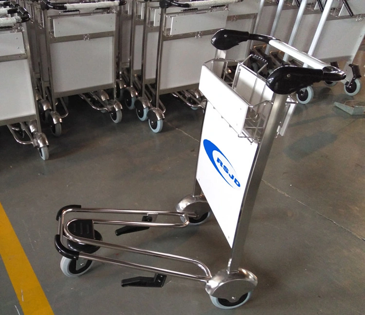 Stainless Steel Airport Luggage Trolley Cart