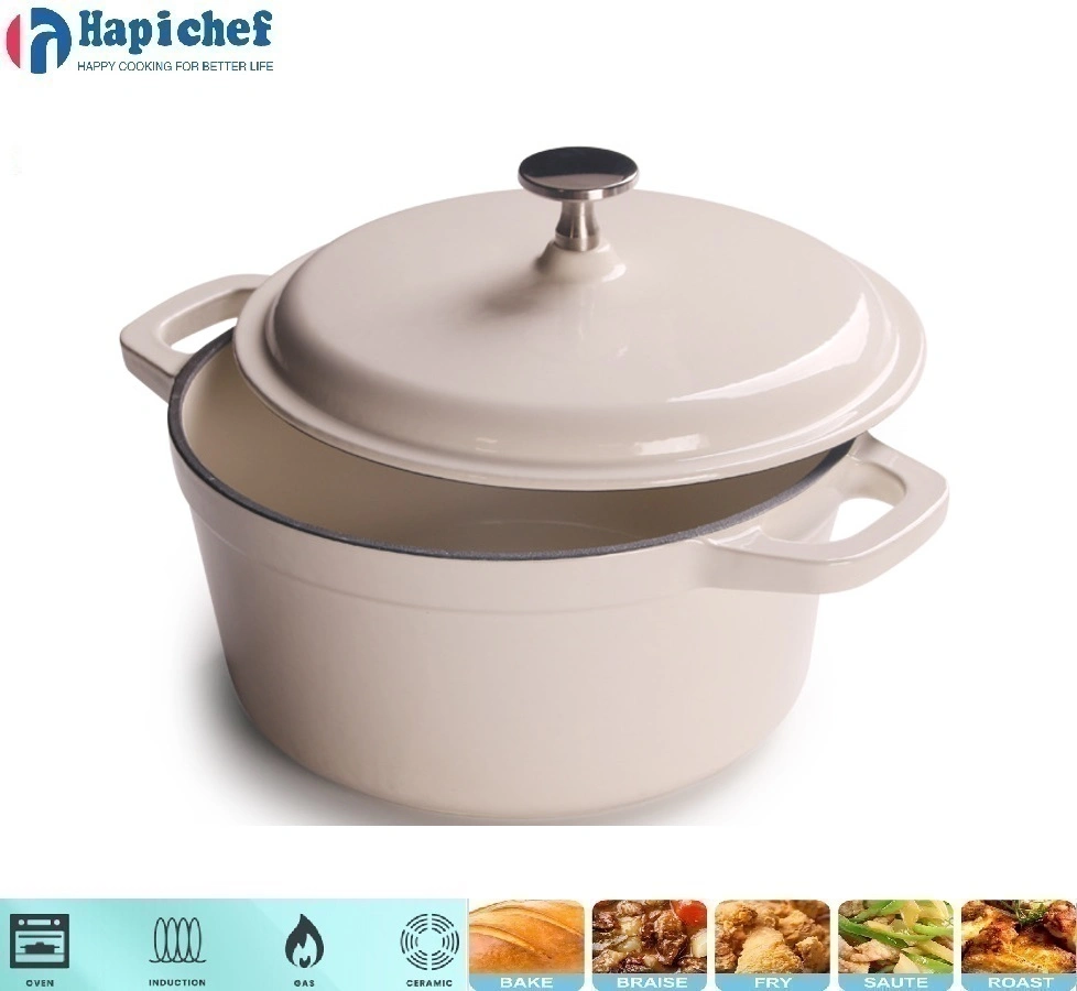 Hot Sell Cookware Hot Pot Soup Casserole Cast Iron Dutch Oven Round Shape Cooking Pot