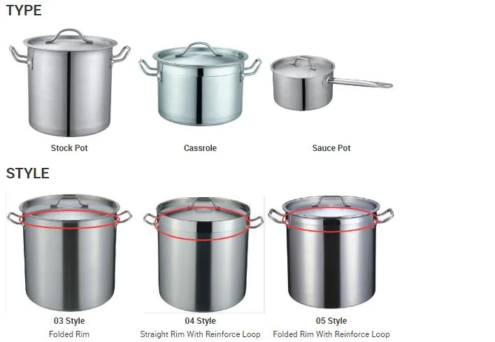 Heavybao Hot Sale High Body Stainless Steel Sandwich Base Soup Pot