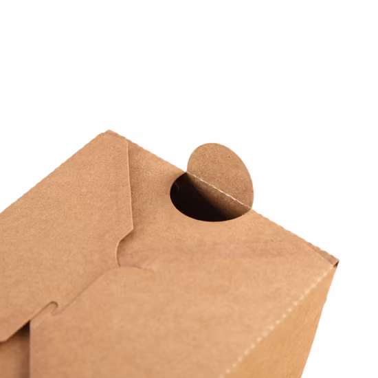 Fast-Food-Behälter, individuell bedruckte Kraft-Lunch-Fast-Food-Papierbox mit Luftloch